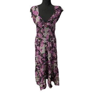 Floral V-Neck Midi Dress